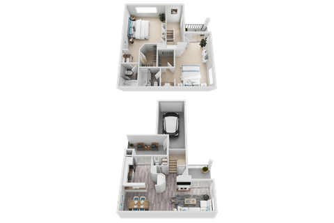 Plan D1 at Harbor Pointe, California, 92629